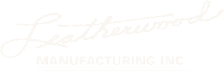 Leatherwood Manufacturing, Inc. The logo is founder Mike Leatherwood's handwritten signature.